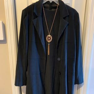 Dress suit 2piece size 14 feels like suede